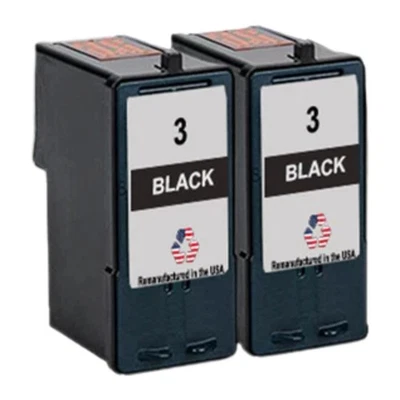Compatible Ink Cartridge For Lexmark #3  2Black-USA - Image 1 of 2