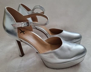 Bomba Naturalizer para mujer plataforma crujiente correa para el tobillo plateada talla Reino Unido 6/39 PVP £118 - Imagen 1 de 11