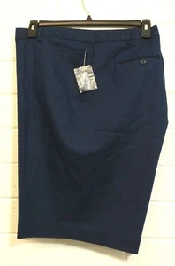 NEW PLUS women's Multiplicity CASUAL SHORTS Size 26W Navy Blue flat front Pocket - Picture 1 of 6
