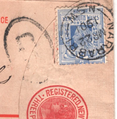 NEW SOUTH WALES Australia NSW Cover *NARRABRI* 1901 CDS Reg'd Stationery XJ58 - Image 1 of 4