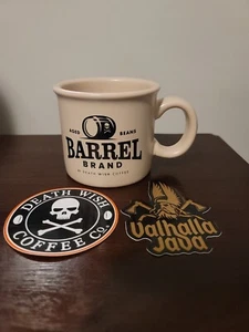 Death Wish Kaffeefass Marke Becher & 2 Aufkleber - Bild 1 von 9