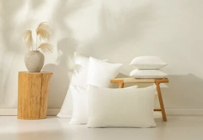 LEDINA Kissenbezug Kissenhüllen 2er Set 100% gewaschenes europäisches Leinen - Bild 1 von 4