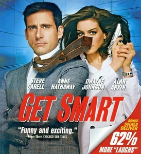 Get Smart 2008 PG-13 comedy spy spoof movie mint Blu-ray Carell Hathaway Johnson - Picture 1 of 5