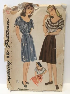 Vintagw Simplicity Separates #4961, Size 11, 1940s - Picture 1 of 2
