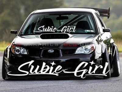 Calcomanía adhesiva de vinilo parabrisas Subie Girl JDM Euro Turbo Boost para Subaru Foto 1 de 3