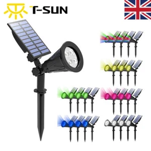 4Pcs Solar LED Flood Lamp Spotlights Outdoor Garden Pathway Wall Landscape Light - Picture 1 of 75