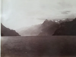 Antiguo estampado de albúmina Giorgio Sommer. Paisaje marino, Nápoles. ¡Imagen excepcional! ¡Leer! - Imagen 1 de 4
