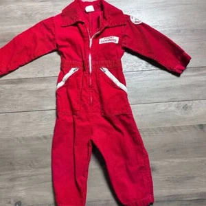 Thomas Vintage Red Flight Commander Coveralls Kids Size 3 Space Theme Uniform - Picture 1 of 7