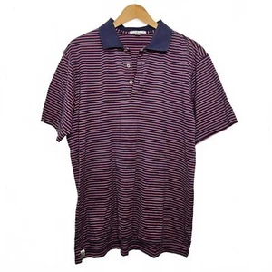 Peter Millar Polo Herren Medium Golf blau rot gestreift  - Bild 1 von 6
