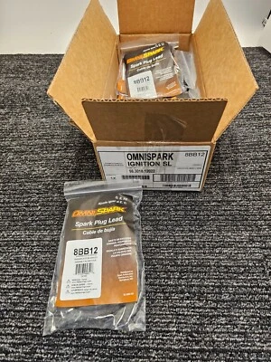 (CANTIDAD 10) OmniSpark 8BB12 12 pulgadas 8 mm bujía cable aislado EPDM negro Foto 1 de 4