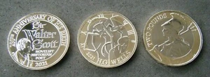 Moneda BU 2021 £2 de dos libras H G Wells Sir Walter Scott Britannia - Elige moneda  - Imagen 1 de 5