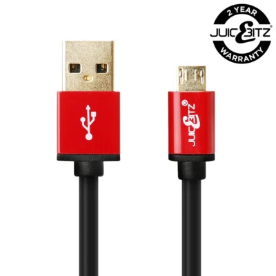 Cable de transferencia de datos cargador rápido JuicEBitz® Micro-USB a USB-A 3A 20AWG - Imagen 1 de 4