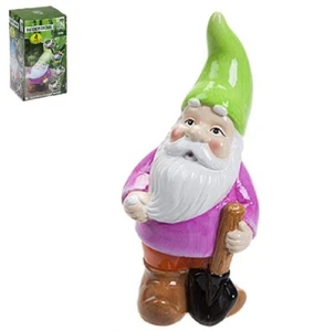 Garden Gnome 26cm Pottery Garden Ornament Gift Funny House Warming Present Patio - Picture 1 of 1