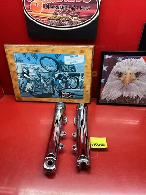 Harley Vrod Doble Disco Cromo Pata Inferior 49mm 49mm Dyna Mid Glide Fabricante Original Sin Abrazadera Foto 1 de 4