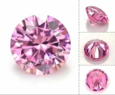 Pink Sapphire Diamond Round Cut 5 MM Pair Loose Gemstone - Image 1 of 3