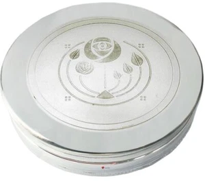 Runde Schmuckschatulle extra groß Rennie Mackintosh Glasgow Bouquet Design Deckel 120 mm - Bild 1 von 4