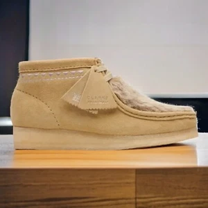 Clarks WALLABEE BOOT Women's Shoes Tan Lace Up Moccasins NEW - Picture 1 of 14