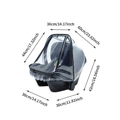 Clear EVA Removable Stroller Weather Shield Easy Install Baby Seat Rain Cover • 16.41€