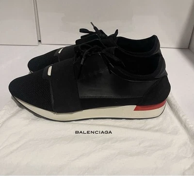 Size 12- Balenciaga Race Runners Black Red - Image 1 of 4
