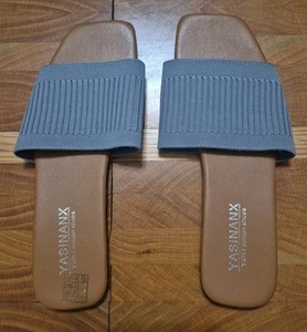 Y & N Sandals Gray Size 38 Or 7 New - Picture 1 of 4