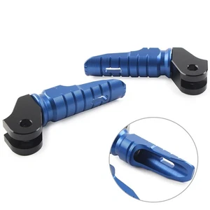 For T100 T120 2016-2022 Blue CNC Front Foot Pegs Pedal - Picture 1 of 6