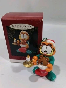 Vintage Garfield Figur Hallmark Andenken Ornament mit Box - Bild 1 von 7