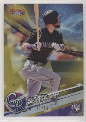 2017 Bowman's Best Gold Refractor /50 David Dahl #11 Rookie RC - Image 1 of 2