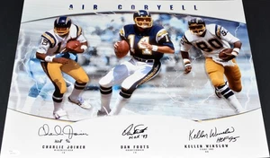 DAN FOUTS KELLEN WINSLOW CHARLIE JOINER SIGNED CHARGERS AIR CORYELL 16x20 PHOTO - Picture 1 of 1