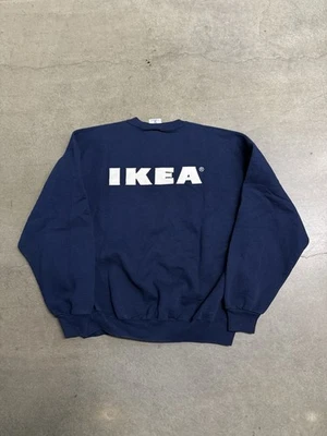 Sudadera de Colección Años 90 IKEA Spellout Logo Cuello Redondo Adulto 2XL Azul Marino/Blanco Foto 1 de 4