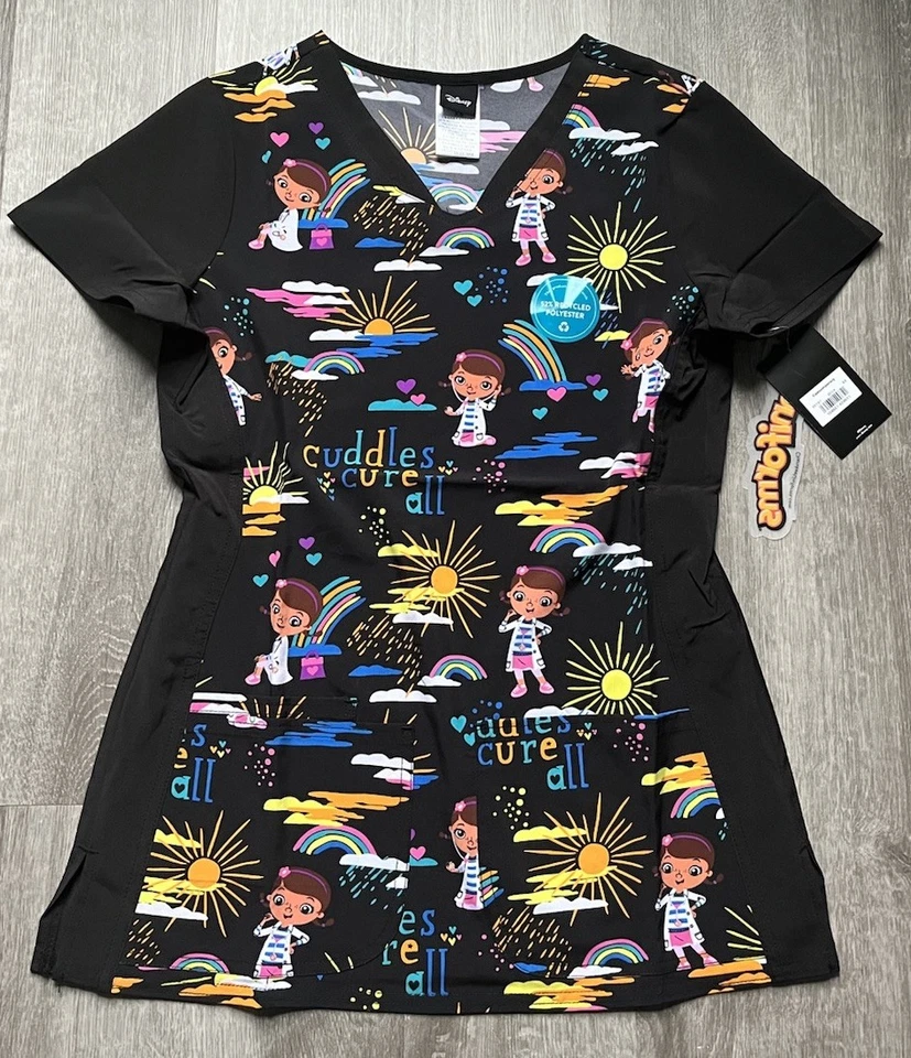 NWT Women’s XS  Disney Tooniforms Doc McStuffins Scrub Top - Image 1 of 1
