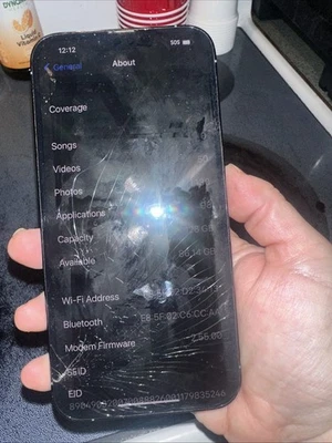 Apple iPhone 13 Pro Max - 128GB - Silver (locked) - Screen Front/Cracked Back - Image 1 of 4