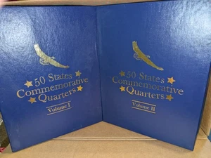 2008 50 States Gold-Plated Commemorative Quarters, 2 Volume Set - Picture 1 of 4