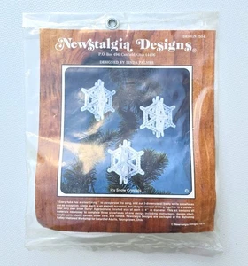 VTG Christmas Newstalgia Design By Linda Palmer Ice Snow Crystals #554 NEW  1979 - Picture 1 of 5