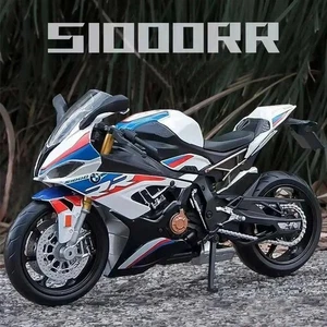 1:12 Scale BMW S1000RR Motorcycle Bike Model Diecast Toy Kids Boys Girls White - Picture 1 of 8