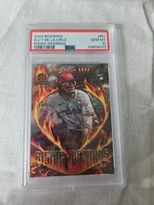 2024 Elly De La Cruz Bowman Chrome Rising Infernos PSA Gem Mint 10 RI-1 - Picture 1 of 2
