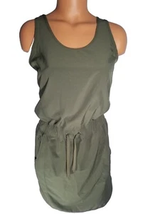 Patagonia Women’s XS Green/khaki Green Tank Dress Active Travel Criss Cross Back - Picture 1 of 12