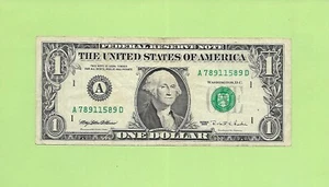1995 $1 WEB FED PRESS A 7891 1589 D .... FRONT PLATE-6, BACK-12 RUN-13 - Picture 1 of 2