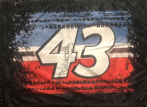 Richard Petty Autographed Replica Race Flag JsA Coa Cover