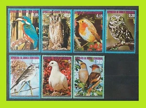 Equatorial Guinea 1976 European Birds - Complet Series 7 Stamps - MNH - Picture 1 of 2