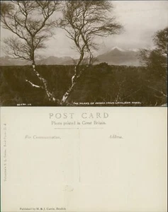 Peaks of Arran From Lamlash Road 88430 Valentines RP Real Photo M&J Currie - Picture 1 of 2