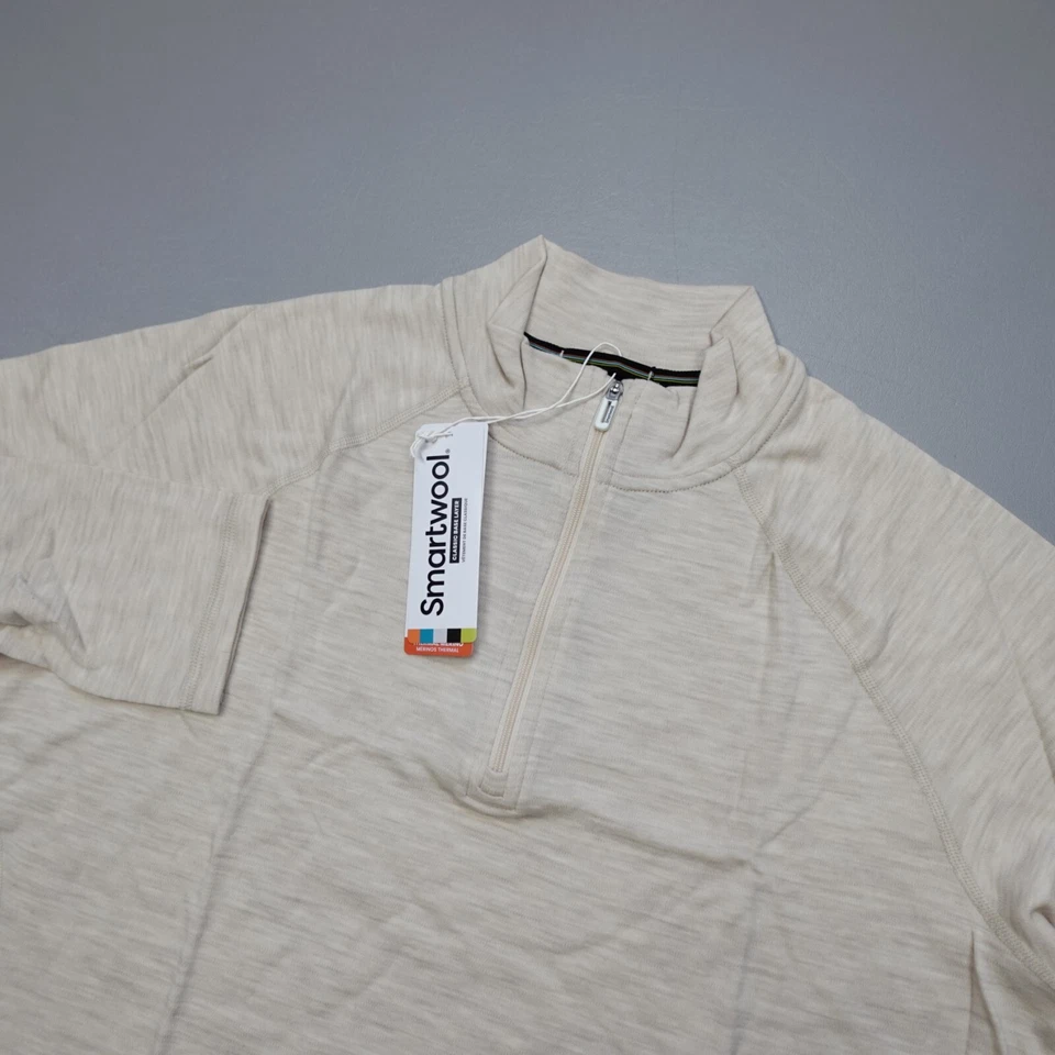 Capa Base Smartwool Clásica Térmica Merino 1/4 Cremallera Top Almendra Brezo Talla 2X Foto 1 de 4