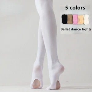 Ballet White Ballet Dance Pantyhose with Hole Nude Black Stocking - Picture 1 of 14
