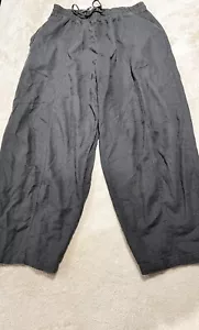 Zara Women’s Harem Charcoal Linen Blend Cropped Pants Size M - Picture 1 of 8