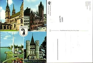 719685 Mehrbild AK Basel Bale Münster Rathaus Dreiländerecke Spalentor - Picture 1 of 1