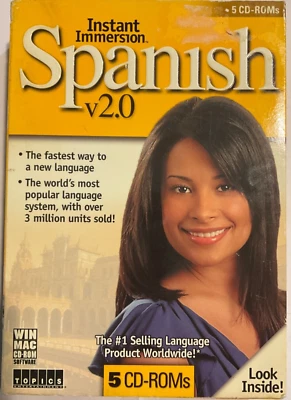 INSTANT IMMERSION SPANISH V2.0 [5 CD-ROMs] for Windows & Mac. Brand New. - Image 1 of 3