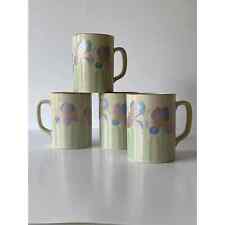 Otagiri Japan Iris Ceramic Coffee Mug Cup Set of 4
