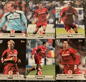 Topps Premier Gold 2004 Complete Base Set Middlesbrough FC x6 - Picture 1 of 1