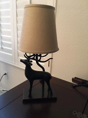 Pottery Barn Bronze Reindeer/Deer Table Lamp - Image 1 of 4