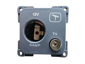 Campervan Single 12v Socket and Aerial Socket - CBE Socket for Motorhome Caravan - Picture 1 of 12