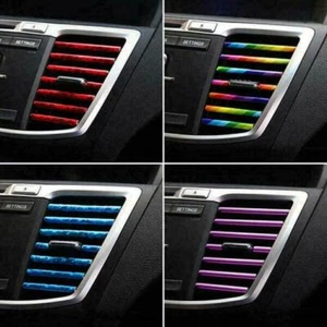 10 Piezas Colorido Aire Acondicionado Coche Salida de Aire Decoración Tira Adhesiva Accesorios - Imagen 1 de 21